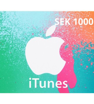 iTunes SEK 1000 Card SE Key 